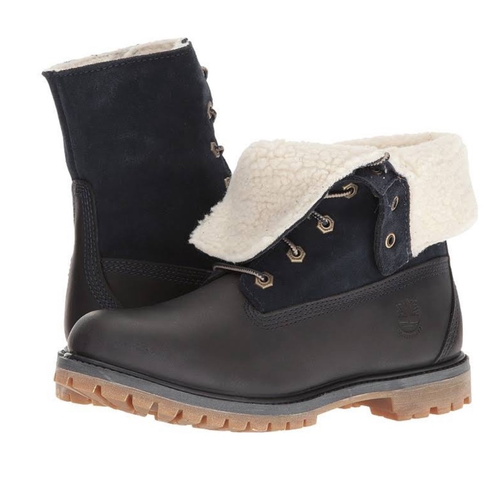 TIMBERLAND WOMEN'S AUTHENTICS TEDDY FLEECE WP FOLD-DOWN BOOT